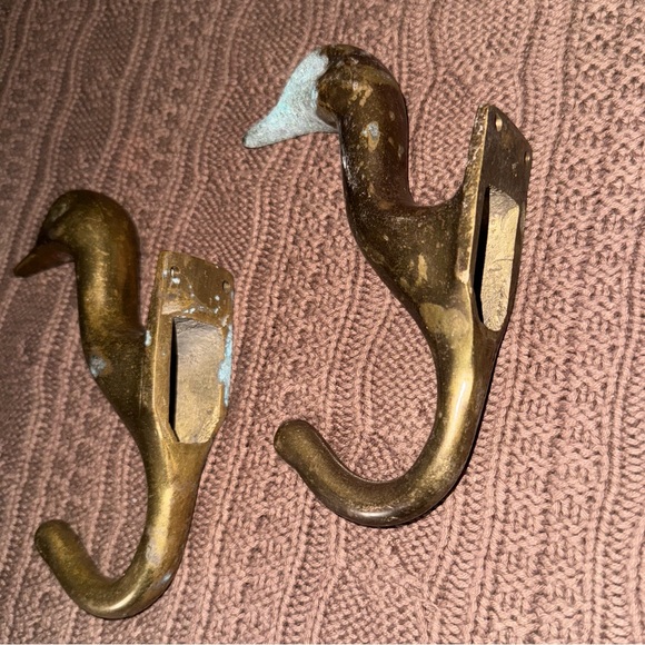antique brass heavy duck head hook hangers - Picture 4 of 6